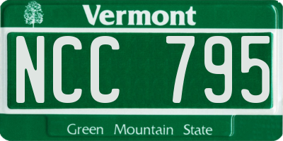 VT license plate NCC795
