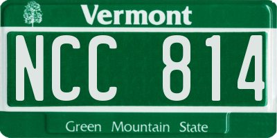 VT license plate NCC814