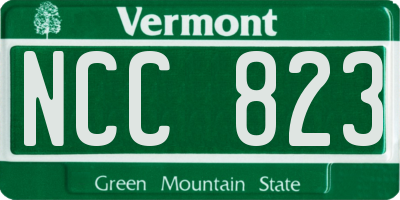 VT license plate NCC823