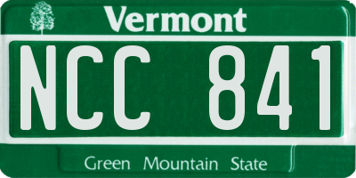 VT license plate NCC841