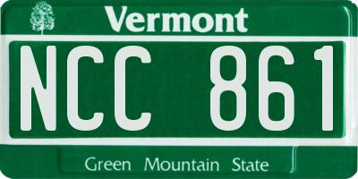 VT license plate NCC861