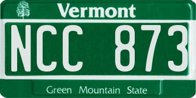 VT license plate NCC873