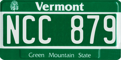 VT license plate NCC879