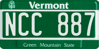 VT license plate NCC887