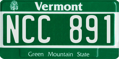 VT license plate NCC891