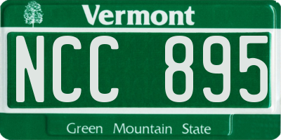 VT license plate NCC895