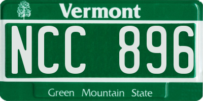 VT license plate NCC896
