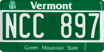 VT license plate NCC897