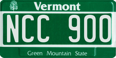 VT license plate NCC900
