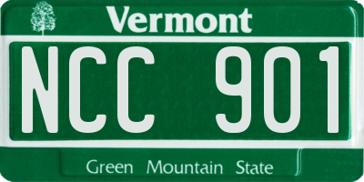 VT license plate NCC901