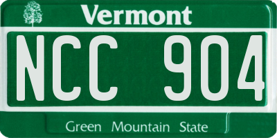 VT license plate NCC904