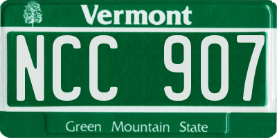 VT license plate NCC907