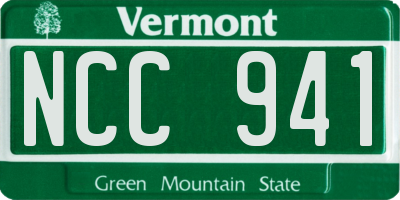 VT license plate NCC941