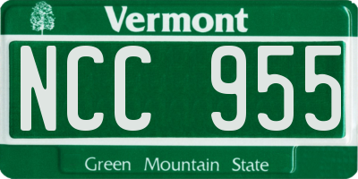VT license plate NCC955