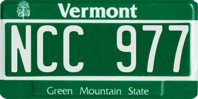 VT license plate NCC977