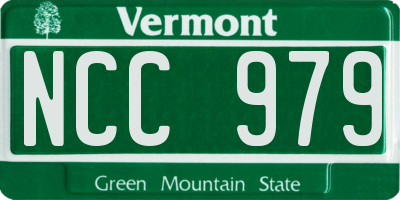 VT license plate NCC979
