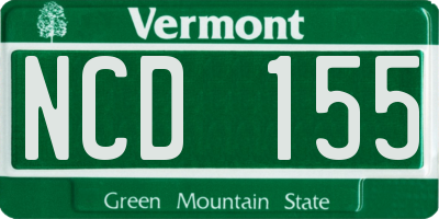 VT license plate NCD155