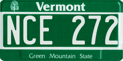 VT license plate NCE272