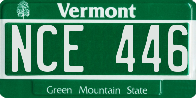VT license plate NCE446