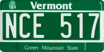 VT license plate NCE517