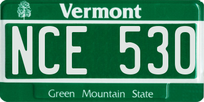 VT license plate NCE530