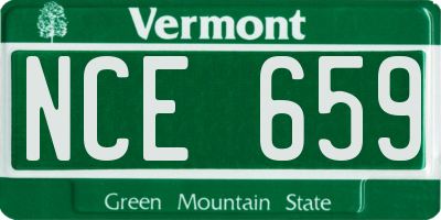 VT license plate NCE659
