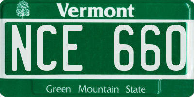 VT license plate NCE660