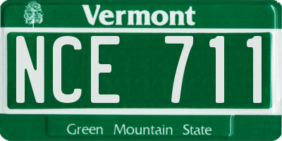 VT license plate NCE711