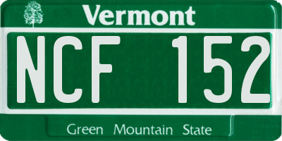 VT license plate NCF152