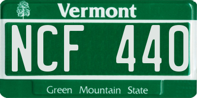 VT license plate NCF440