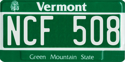 VT license plate NCF508