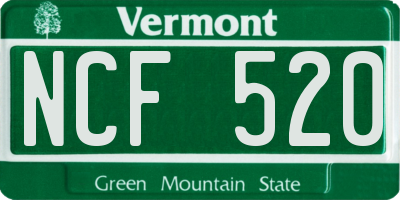 VT license plate NCF520