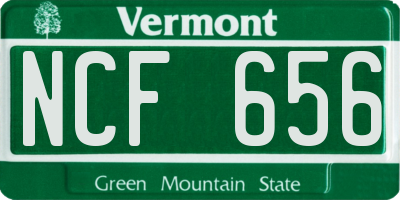 VT license plate NCF656