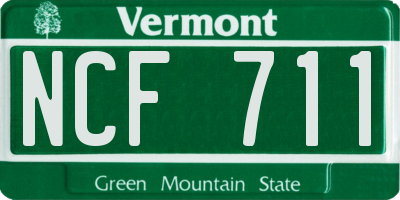 VT license plate NCF711