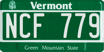 VT license plate NCF779
