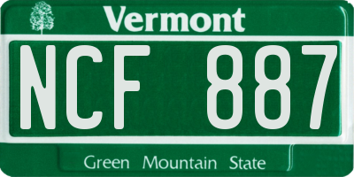 VT license plate NCF887
