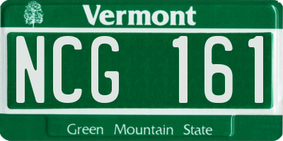 VT license plate NCG161
