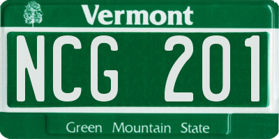 VT license plate NCG201