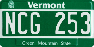 VT license plate NCG253