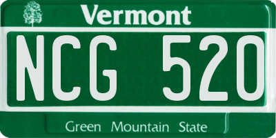 VT license plate NCG520