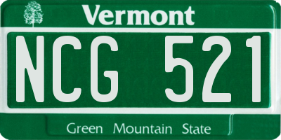 VT license plate NCG521