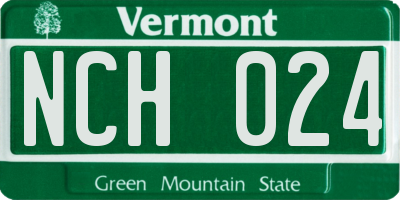 VT license plate NCH024
