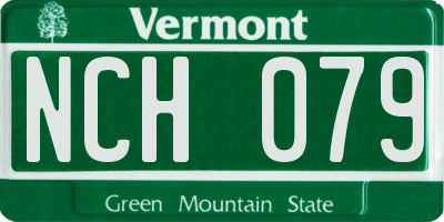 VT license plate NCH079
