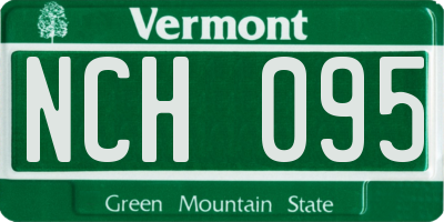 VT license plate NCH095