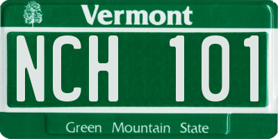 VT license plate NCH101