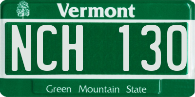 VT license plate NCH130