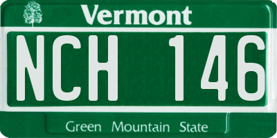VT license plate NCH146