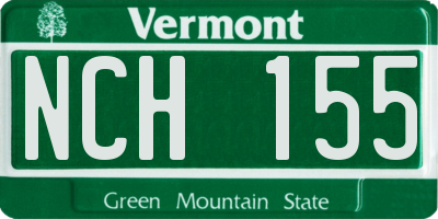 VT license plate NCH155
