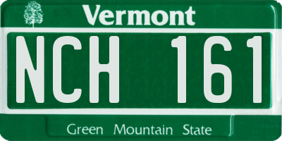 VT license plate NCH161