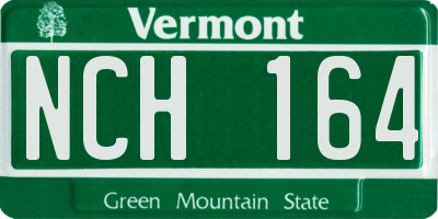 VT license plate NCH164